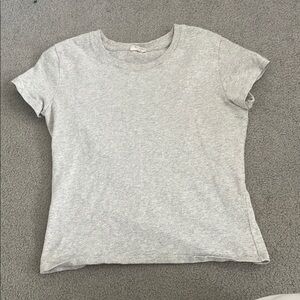 Brandy Melville Gray Fitted Short Sleeve T-Shirt